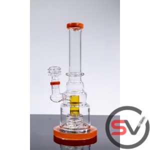 RING BUTTON GLASS WATER PIPE 10inch
